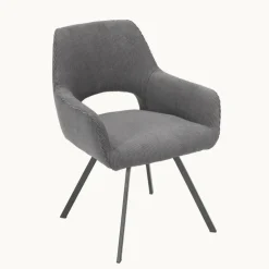 Marius Fauteuil cosy en tissu avec pieds en métal* Chaise De Salle à Manger|Chaise De Bureau
