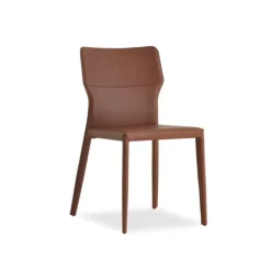 Airnova Maryl Chaise gainée contemporaine en croûte de cuir* Chaise De Salle à Manger