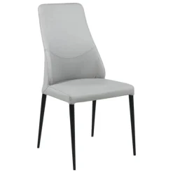 Europea Mathilde Chaise de séjour moderne italienne en synthétique et pieds en métal* Chaise De Cuisine|Chaise De Salle à Manger