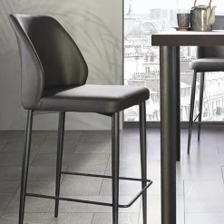 Europea Mathilde Tabouret snack moderne rembourré pieds en métal* Tabouret Snack (assise +/- 65 Cm)|Tabouret De Bar (assise +/- 80 Cm)