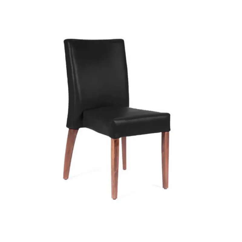 Sessio Matias stack Chaise confortable empilable en simili avec pieds en bois* Chaise De Cuisine|Chaise De Salle à Manger