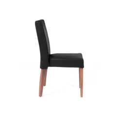 Sessio Matias stack Chaise confortable empilable en simili avec pieds en bois* Chaise De Cuisine|Chaise De Salle à Manger
