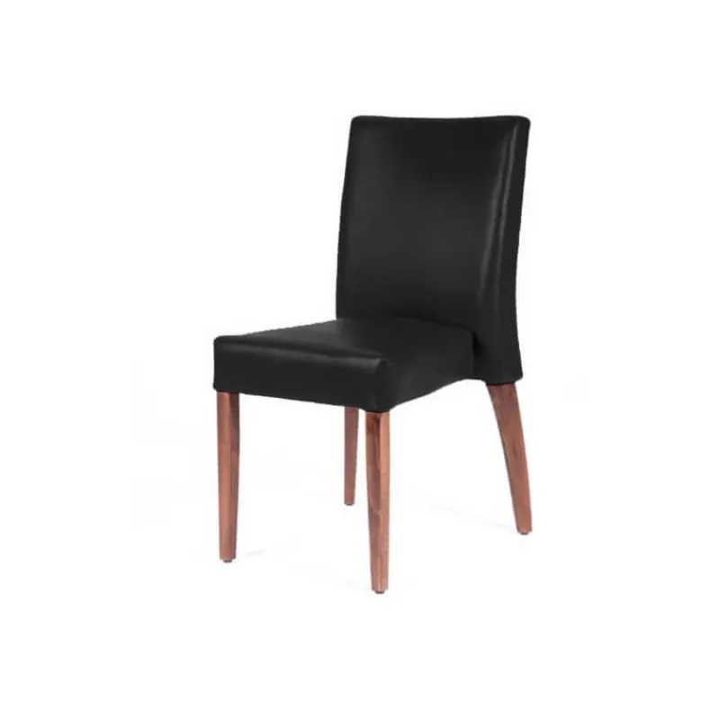 Sessio Matias stack Chaise confortable empilable en simili avec pieds en bois* Chaise De Cuisine|Chaise De Salle à Manger