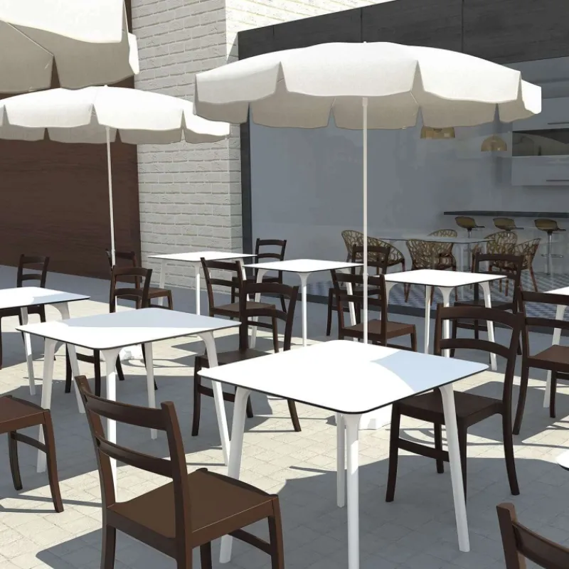 Maya Table carrée en stratifié* Table De Cuisine|Table Pour Petit Espace