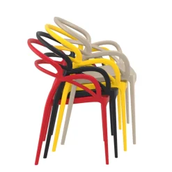 Mila Fauteuil de jardin design en polypropylène* Chaise De Jardin|Fauteuil De Jardin