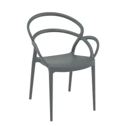 Mila Fauteuil design empilable en polypropylène* Chaise De Cuisine|Chaise De Salle à Manger