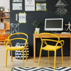 Mila Fauteuil design empilable en polypropylène* Chaise De Cuisine|Chaise De Salle à Manger