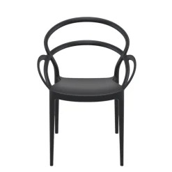 Mila Fauteuil design empilable en polypropylène* Chaise De Cuisine|Chaise De Salle à Manger