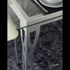 Jayso Milos Table provençale en métal rectangulaire* Table De Salle à Manger
