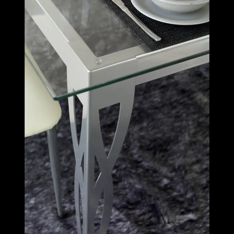 Jayso Milos Table provençale en métal rectangulaire* Table De Salle à Manger