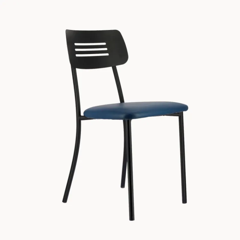 Perfecta Miro 2 Chaise de cuisine en simili rembourrée avec pieds et dossier strié en métal* Chaise De Cuisine