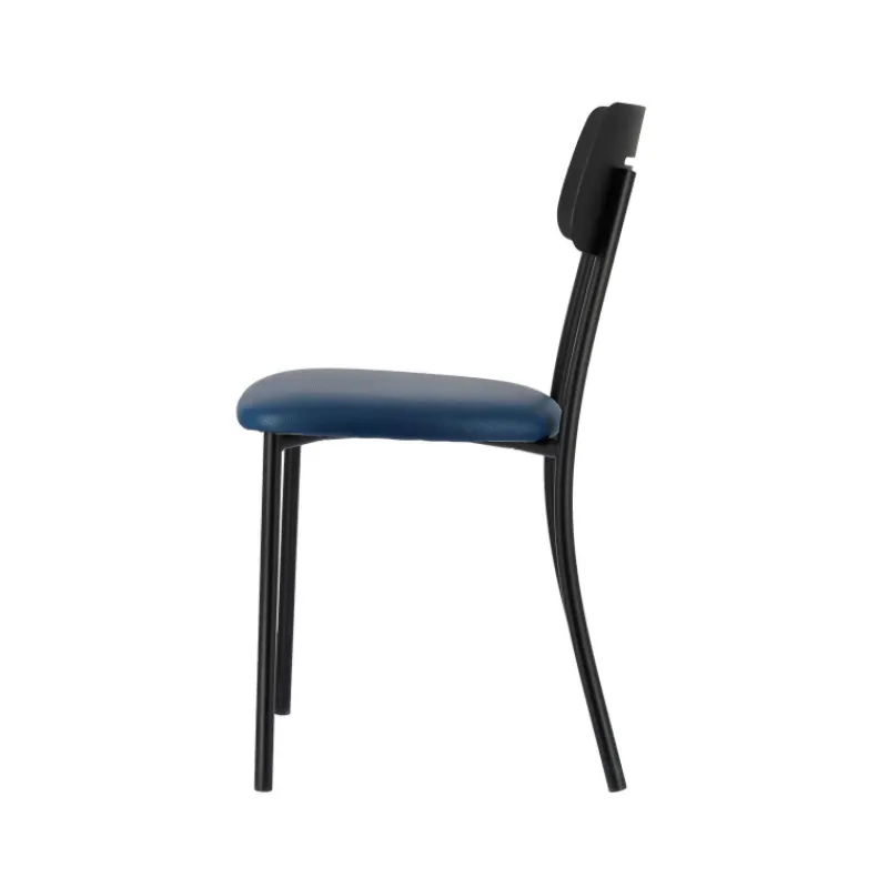 Perfecta Miro 2 Chaise de cuisine en simili rembourrée avec pieds et dossier strié en métal* Chaise De Cuisine