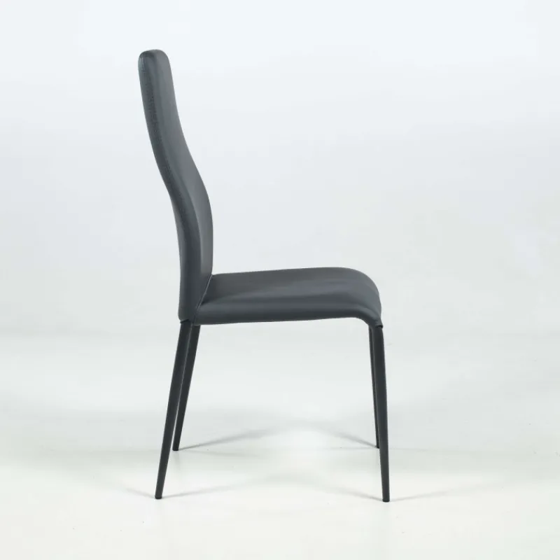 Europea Mirta Chaise de salle à manger italienne en synthétique et métal* Chaise De Cuisine|Chaise De Salle à Manger