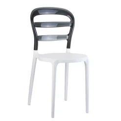 Miss Bibi Chaise moderne en polycarbonate transparent et polypropylène* Chaise De Cuisine|Chaise De Salle à Manger