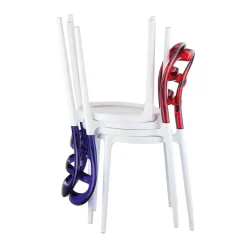 Miss Bibi Chaise moderne en polycarbonate transparent et polypropylène* Chaise De Cuisine|Chaise De Salle à Manger