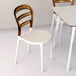 Miss Bibi Chaise moderne en polycarbonate transparent et polypropylène* Chaise De Cuisine|Chaise De Salle à Manger