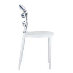 Miss Bibi Chaise moderne en polycarbonate transparent et polypropylène* Chaise De Cuisine|Chaise De Salle à Manger