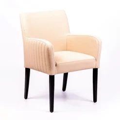 Sessio Moritz line Fauteuil de salon confortable avec dos matelassé et pieds en bois* Chaise De Cuisine|Chaise De Salle à Manger