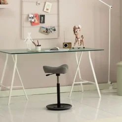 Varier Move ® Tabouret ergonomique réglable en tissu* Tabouret Snack (assise +/- 65 Cm)|Tabouret De Bar (assise +/- 80 Cm)