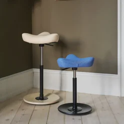 Varier Move ® Tabouret ergonomique réglable en tissu* Tabouret Snack (assise +/- 65 Cm)|Tabouret De Bar (assise +/- 80 Cm)