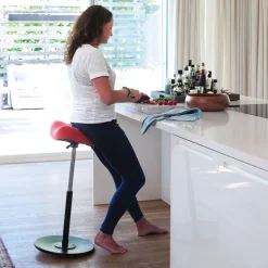 Varier Move ® Tabouret ergonomique réglable en tissu* Tabouret Snack (assise +/- 65 Cm)|Tabouret De Bar (assise +/- 80 Cm)