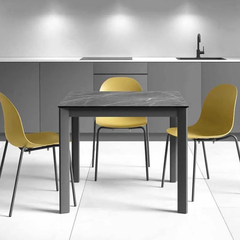 Cancio Multiplus Table sur mesure en céramique avec pieds en métal* Table De Cuisine|Table De Salle à Manger