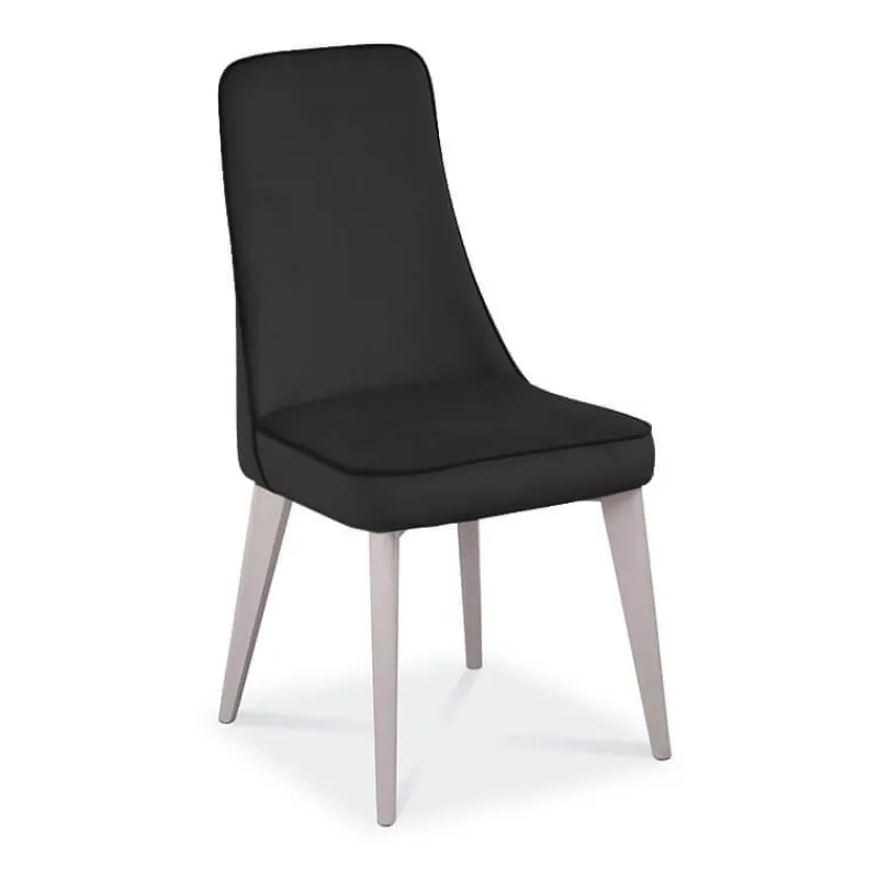 Europea Nadine Chaise de salle à manger italienne en synthétique et pieds en bois massif* Chaise De Cuisine|Chaise De Salle à Manger