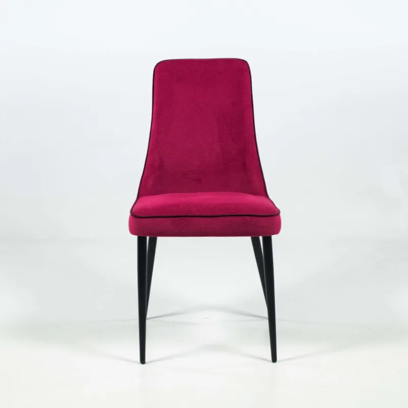 Europea Nadine Chaise de salle à manger italienne en tissu et pieds en métal* Chaise De Salle à Manger