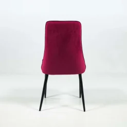 Europea Nadine Chaise de salle à manger italienne en tissu et pieds en métal* Chaise De Salle à Manger