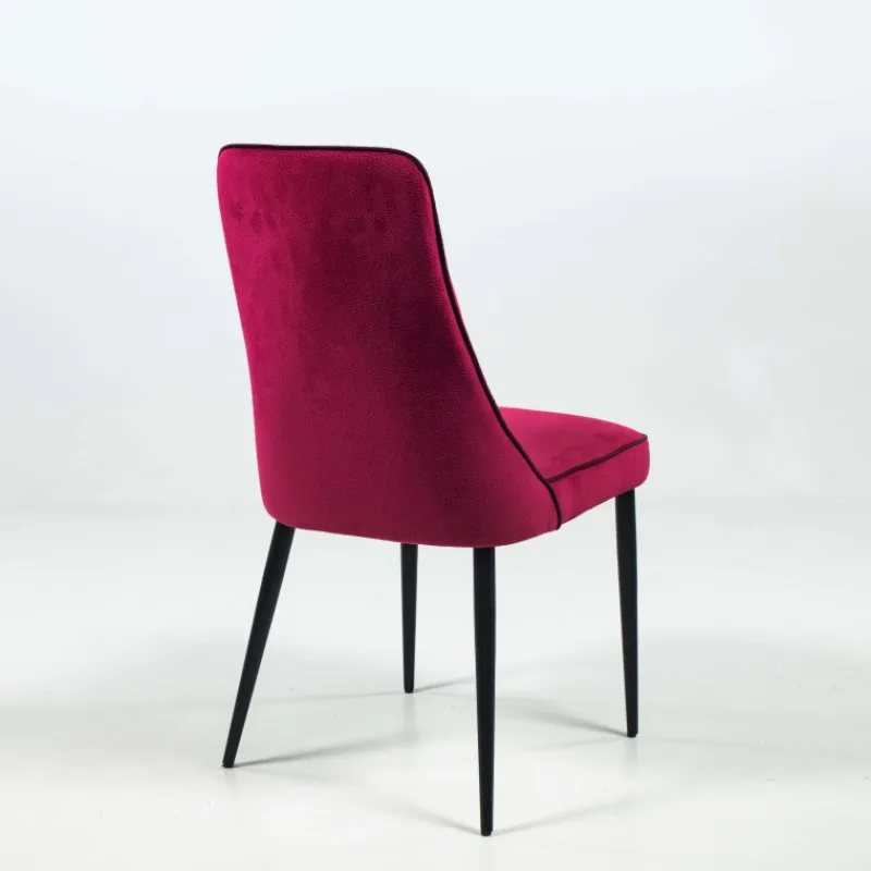 Europea Nadine Chaise de salle à manger italienne en tissu et pieds en métal* Chaise De Salle à Manger