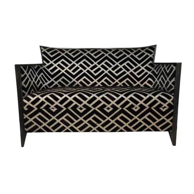 Paget Nathan Canapé art déco 2 personnes en tissu fabriqué en France* Fauteuil De Salon
