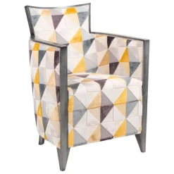 Paget Nathan Fauteuil art déco fabriqué en France en tissu et bois massif* Fauteuil De Salon