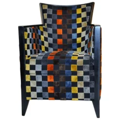 Paget Nathan Fauteuil art déco fabriqué en France en tissu et bois massif* Fauteuil De Salon