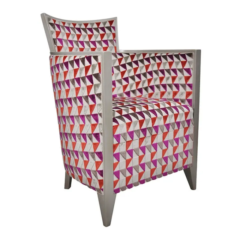 Paget Nathan Fauteuil art déco fabriqué en France en tissu et bois massif* Fauteuil De Salon