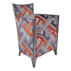 Paget Nathan Fauteuil art déco fabriqué en France en tissu et bois massif* Fauteuil De Salon