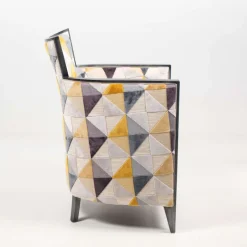 Paget Nathan Fauteuil art déco fabriqué en France en tissu et bois massif* Fauteuil De Salon