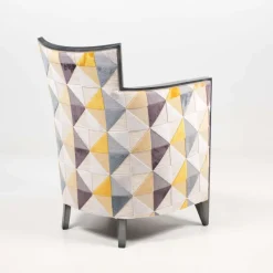Paget Nathan Fauteuil art déco fabriqué en France en tissu et bois massif* Fauteuil De Salon