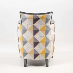 Paget Nathan Fauteuil art déco fabriqué en France en tissu et bois massif* Fauteuil De Salon