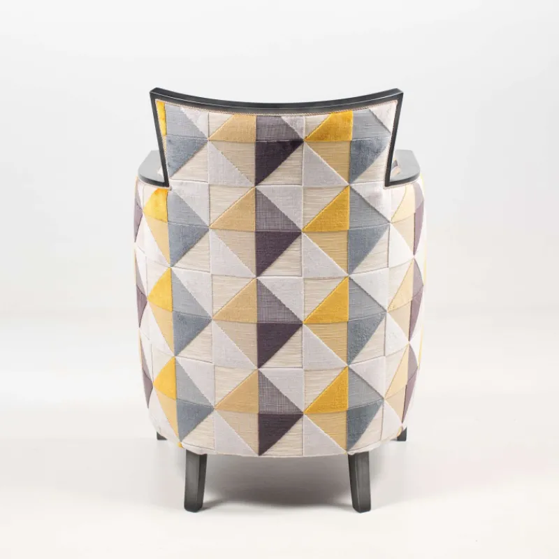 Paget Nathan Fauteuil art déco fabriqué en France en tissu et bois massif* Fauteuil De Salon