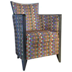 Paget Nathan Fauteuil art déco fabriqué en France en tissu et bois massif* Fauteuil De Salon