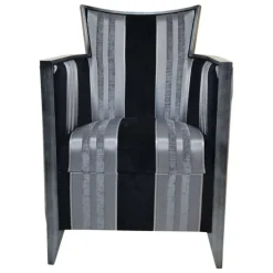 Paget Nathan Fauteuil art déco fabriqué en France en tissu et bois massif* Fauteuil De Salon