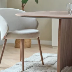 Mobitec Neo ® Fauteuil cosy confortable en tissu et pieds bois* Chaise De Salle à Manger|Chaise Salon