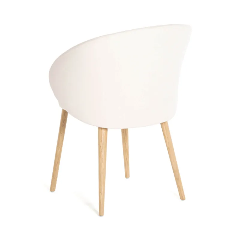 Mobitec Neo ® Fauteuil cosy confortable en tissu et pieds bois* Chaise De Salle à Manger|Chaise Salon