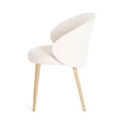 Mobitec Neo ® Fauteuil cosy confortable en tissu et pieds bois* Chaise De Salle à Manger|Chaise Salon