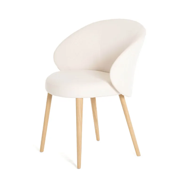 Mobitec Neo ® Fauteuil cosy confortable en tissu et pieds bois* Chaise De Salle à Manger|Chaise Salon