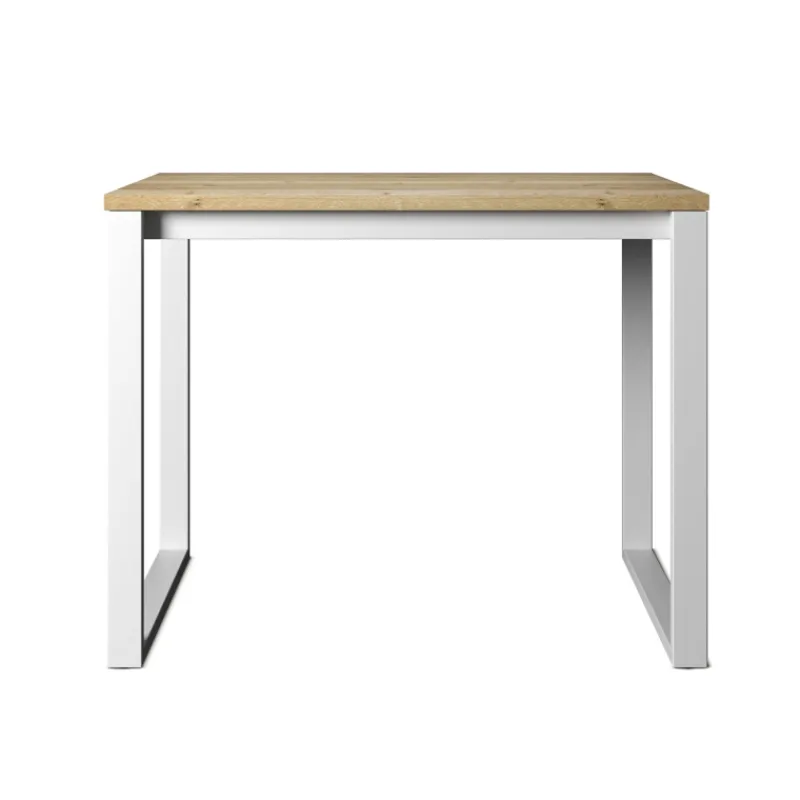 Cancio Neox Table snack en stratifié pieds forme traineau en métal faible profondeur* Table De Cuisine|Table De Salle à Manger