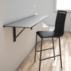Cancio Nera Tabouret snack en métal et bois hauteur 65 cm* Tabouret Snack (assise +/- 65 Cm)|Tabouret De Bar (assise +/- 80 Cm)