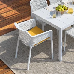 Net Fauteuil de terrasse moderne en polypropylène* Chaise De Jardin|Fauteuil De Jardin