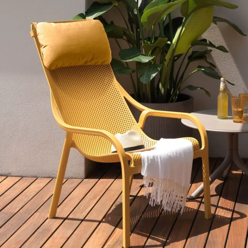 Net Lounge Fauteuil lounge extérieur en polypropylène recyclable empilable* Fauteuil De Jardin