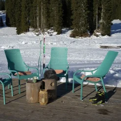 Net Lounge Fauteuil lounge extérieur en polypropylène recyclable empilable* Fauteuil De Jardin